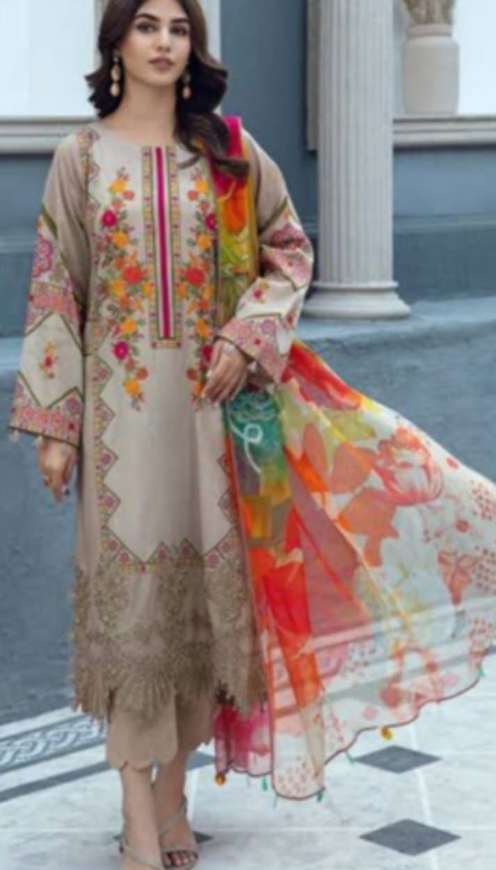 Pakistani Lawn Unstitch Dress