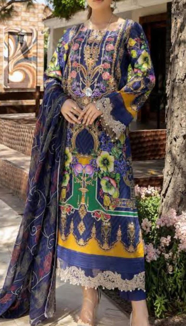 Pakistani Lawn Unstitch Dress
