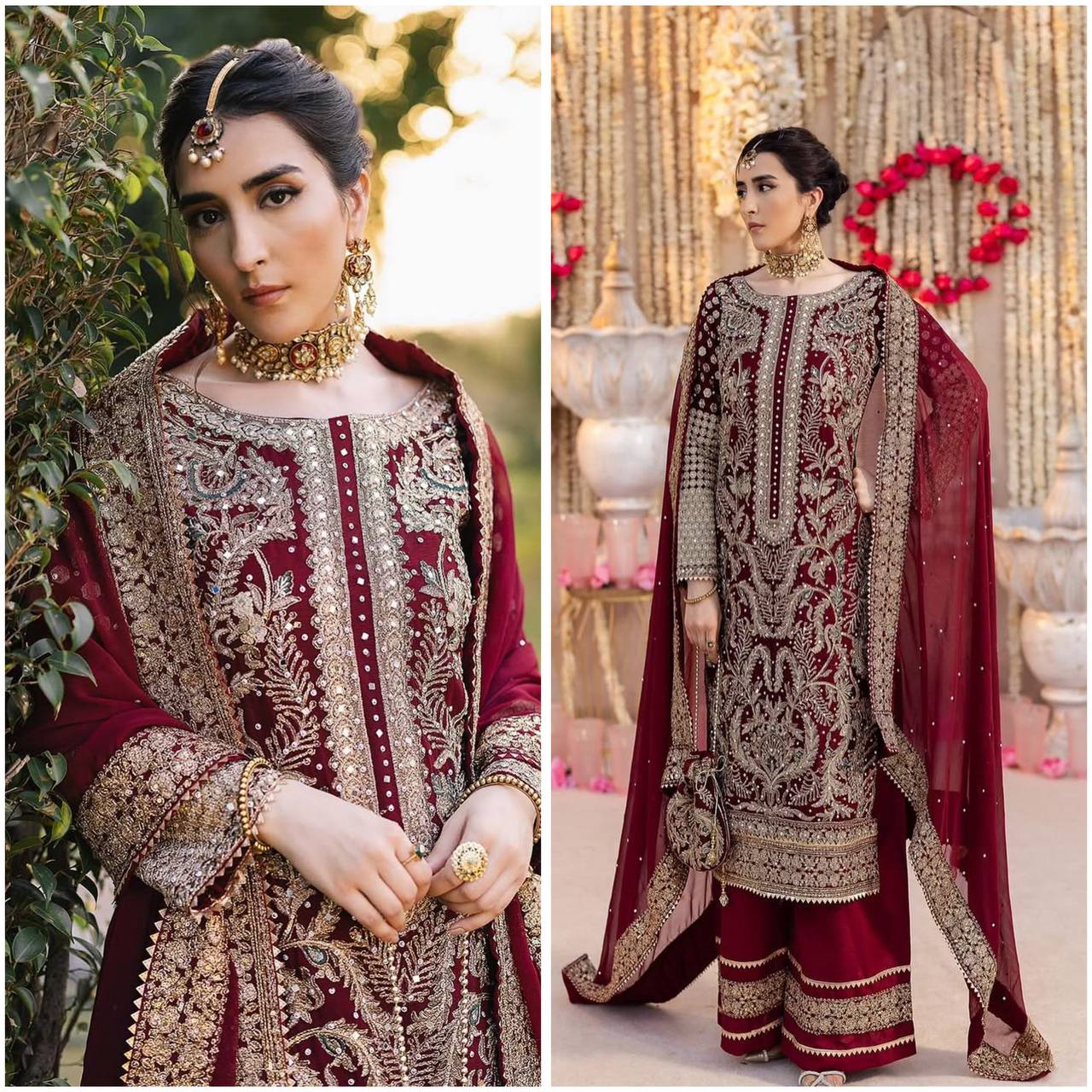 Designer Party Wear Look Top-Plazzo and Dupatta With Heavy Embroidery Work - Image 4