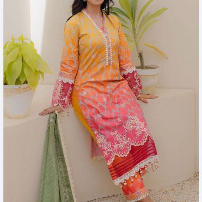 Alzohaib Sunshine Bloom Unstitch Dress