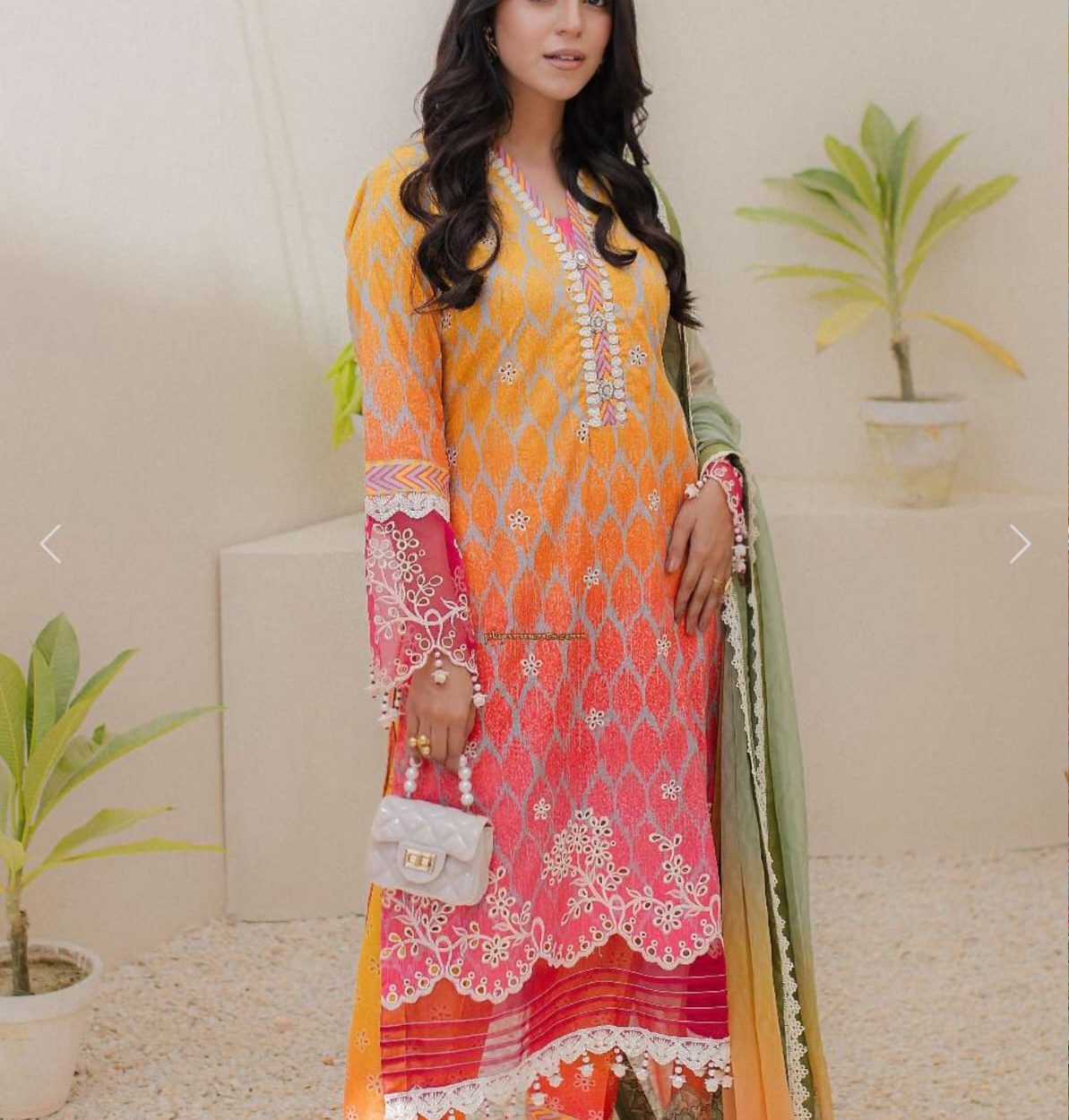 Alzohaib Sunshine Bloom Unstitch Dress