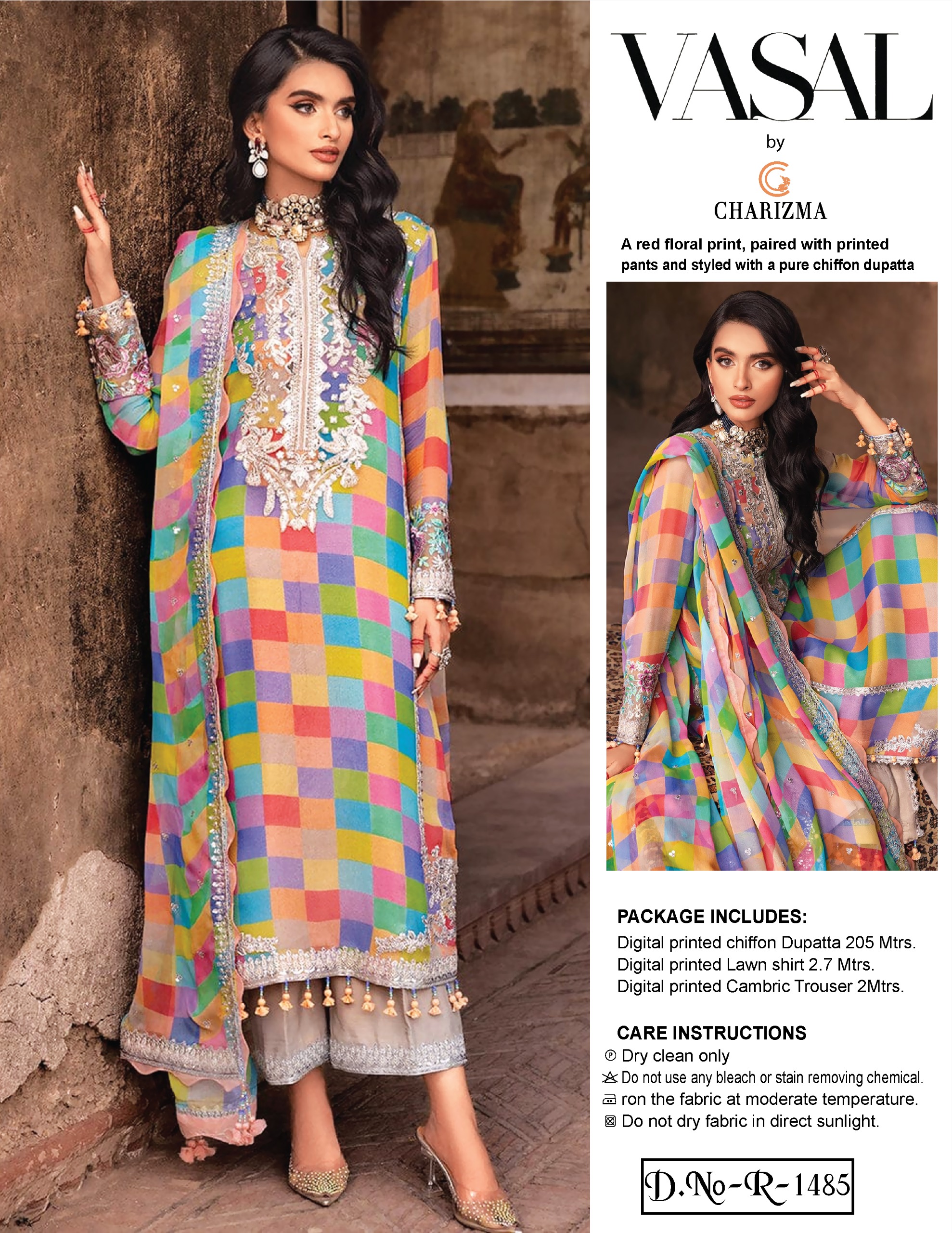 charizma multicolored checked pattern